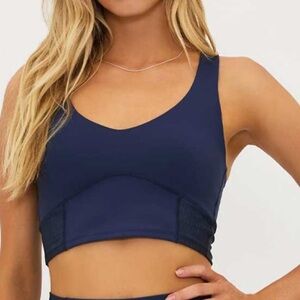 Beach Riot Kaia Sports Bra Ultramarine Navy Blue. Size Medium. NWT.